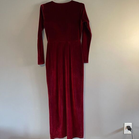 LPA Red Velvet Dress 45 in Merlot | SZ M - Picture 4 of 14